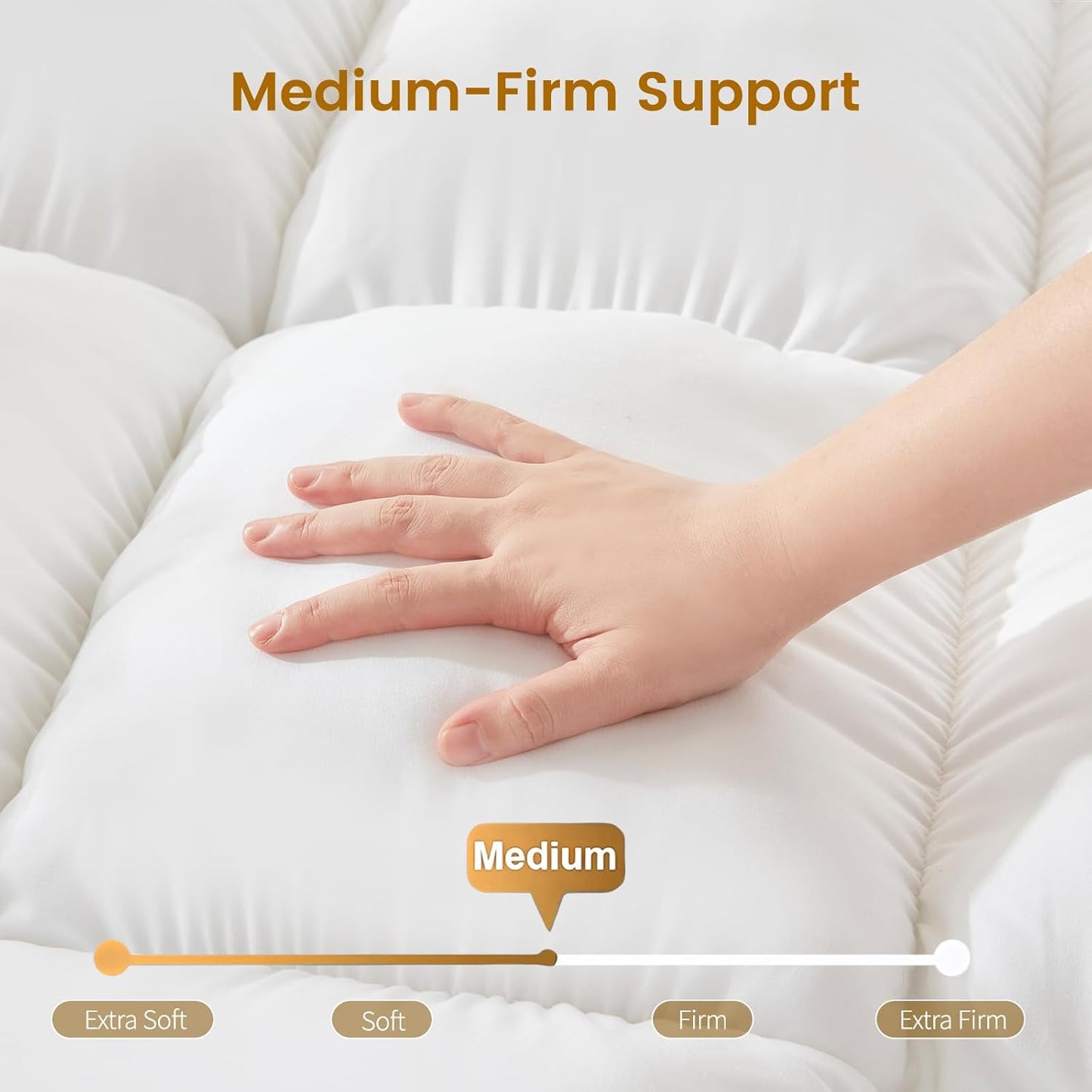 Decroom 5 Inch Memory Foam Mattress Topper Queen Size, Filled with Breathable Memory Foam Pillow Topper, Soft Fluffy Supportive Bed Mattress Pad for Back Pain Relief, 80x60x5 Inch