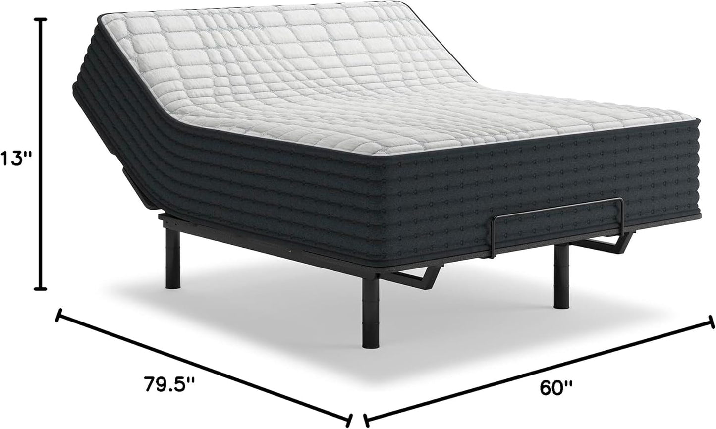 Signature Design by Ashley Hybrid 1300 13 Inch Plush Gel Memory Foam Mattress with Edge Support for Pressure Relief, Queen, Fiberglass Free, Mattress in A Box