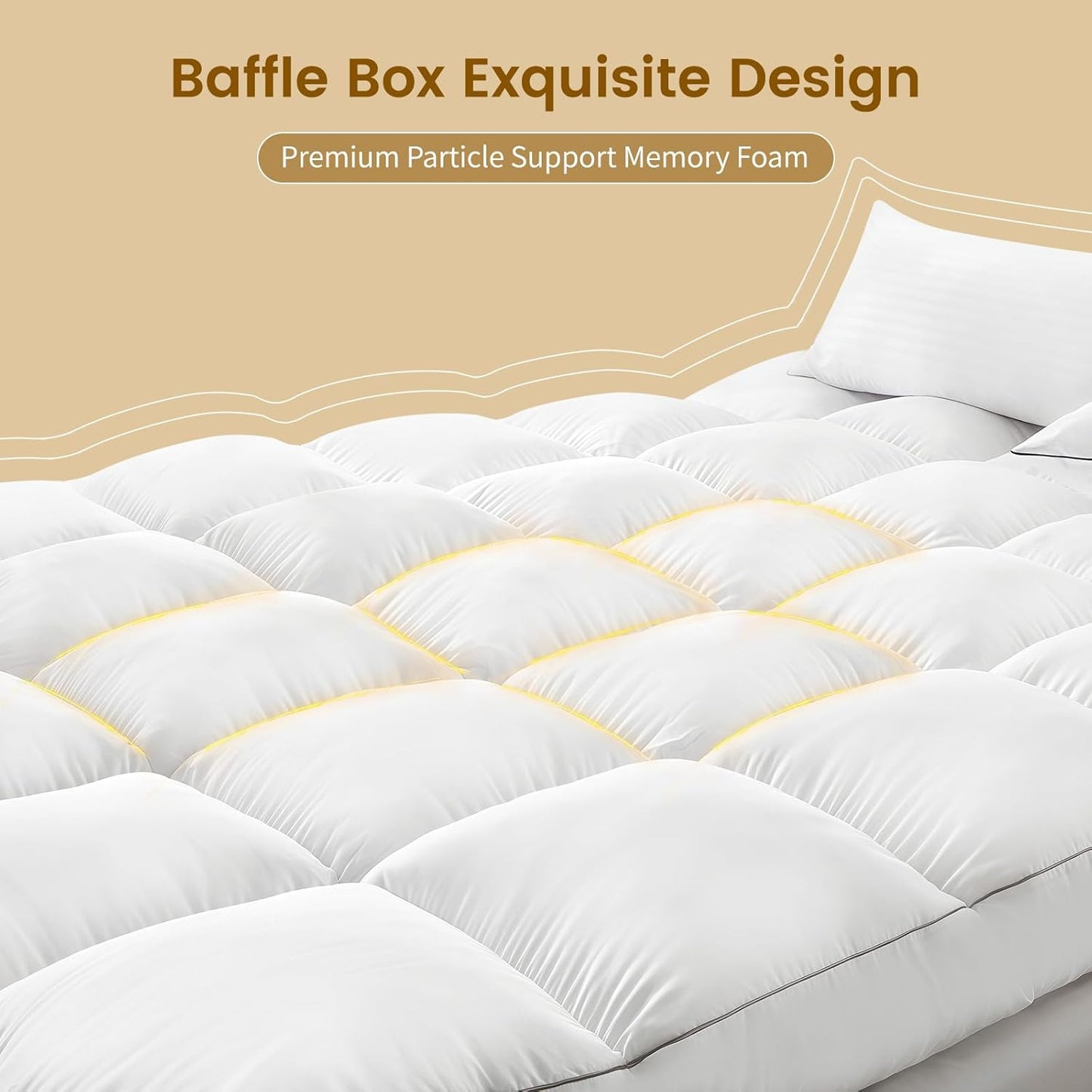 Decroom 5 Inch Memory Foam Mattress Topper Full Size, Filled with Breathable Memory Foam Pillow Topper, Soft Fluffy Supportive Bed Mattress Pad for Back Pain Relief, 75x54x5 Inch