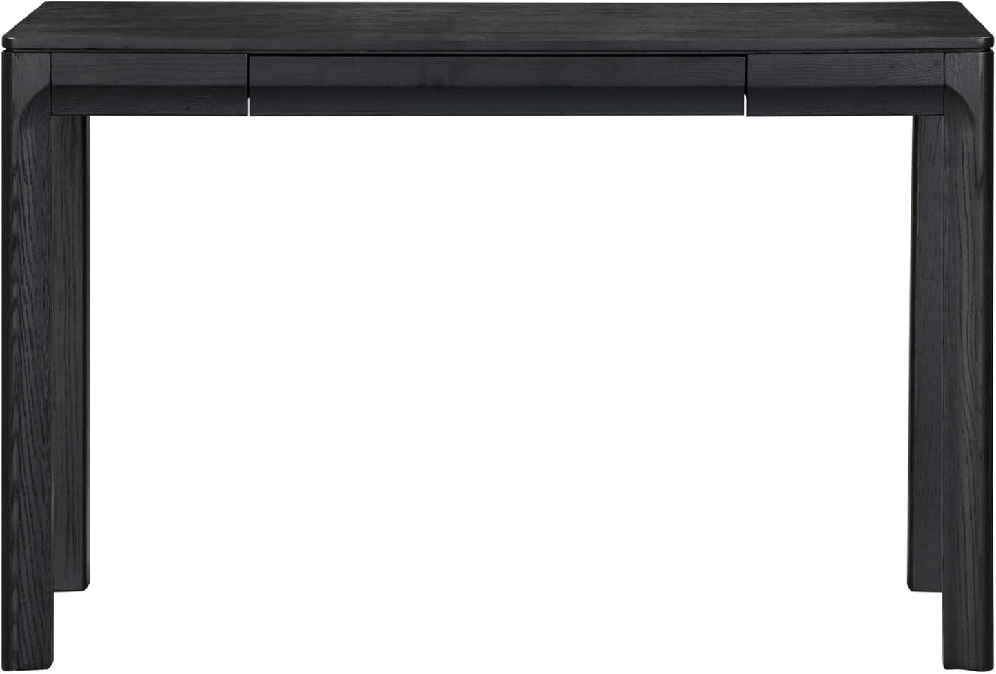 NTC Flow Modern Wooden Rectangle Desk Table with Hidden Drawer – Waterproof & Heat Resistant, Burnt Black