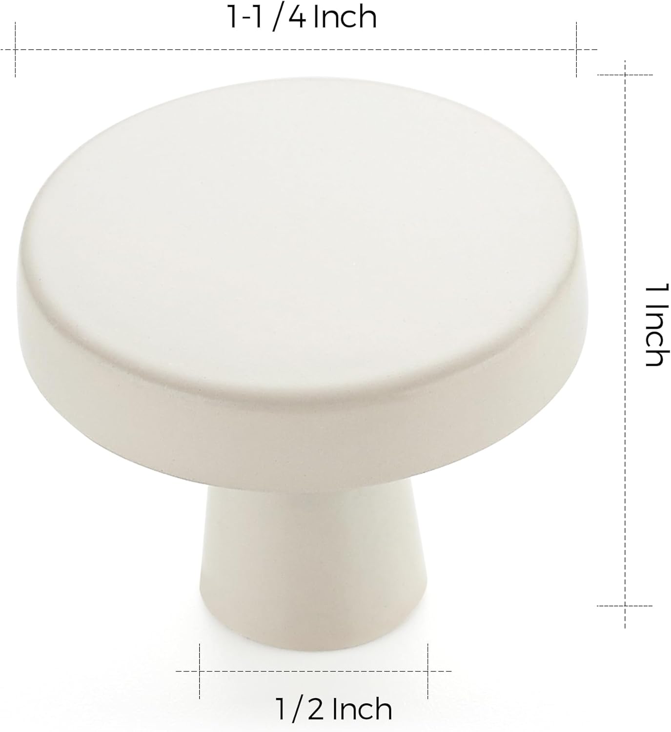 Ravinte 5 Pack Drawer Pulls 1-1/4 Inch Kitchen Cabinet Knobs White Solid Round Dresser Knobs Simple Cabinet Hardware for Cupboard Drawer Handles