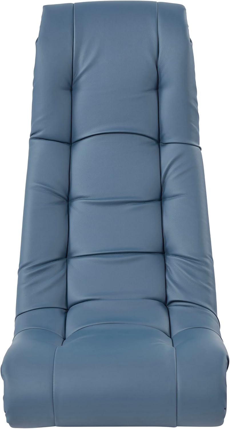 FDP Tufted Floor Rocker for Kids, Teens and Adults; Comfortable, Ergonomic Chair for Reading, Playing Video Games, or Watching TV - Powder Blue, 10488-PB