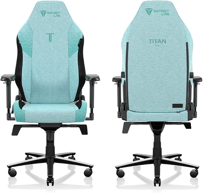 Secretlab Titan Evo Mint Green Gaming Chair - Reclining, Ergonomic & Comfortable Computer Chair with 4D Armrests, Magnetic Head Pillow & 4-Way Lumbar Support - Green - Fabric