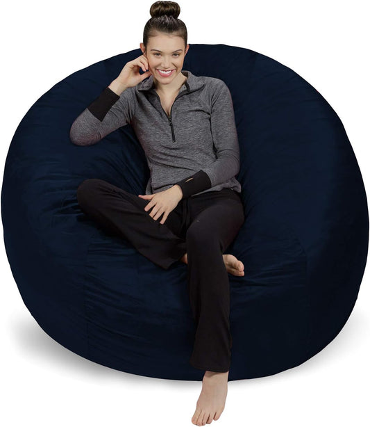 Sofa Sack Bean Bag Chair Cover, 6-Feet, Navy