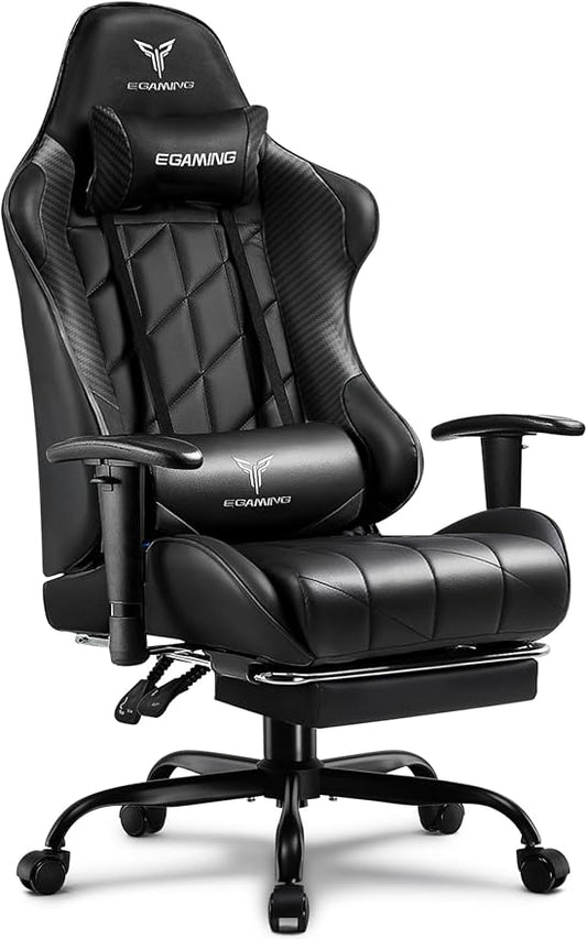 EXRACING Gaming Chair with 3D Adjustable Armrests, Cow Print Design, Ergonomic Office Chair with High Back, Computer Chair with Footrest,Comfy Diamond Stitching Sest, Game Chair for Adults