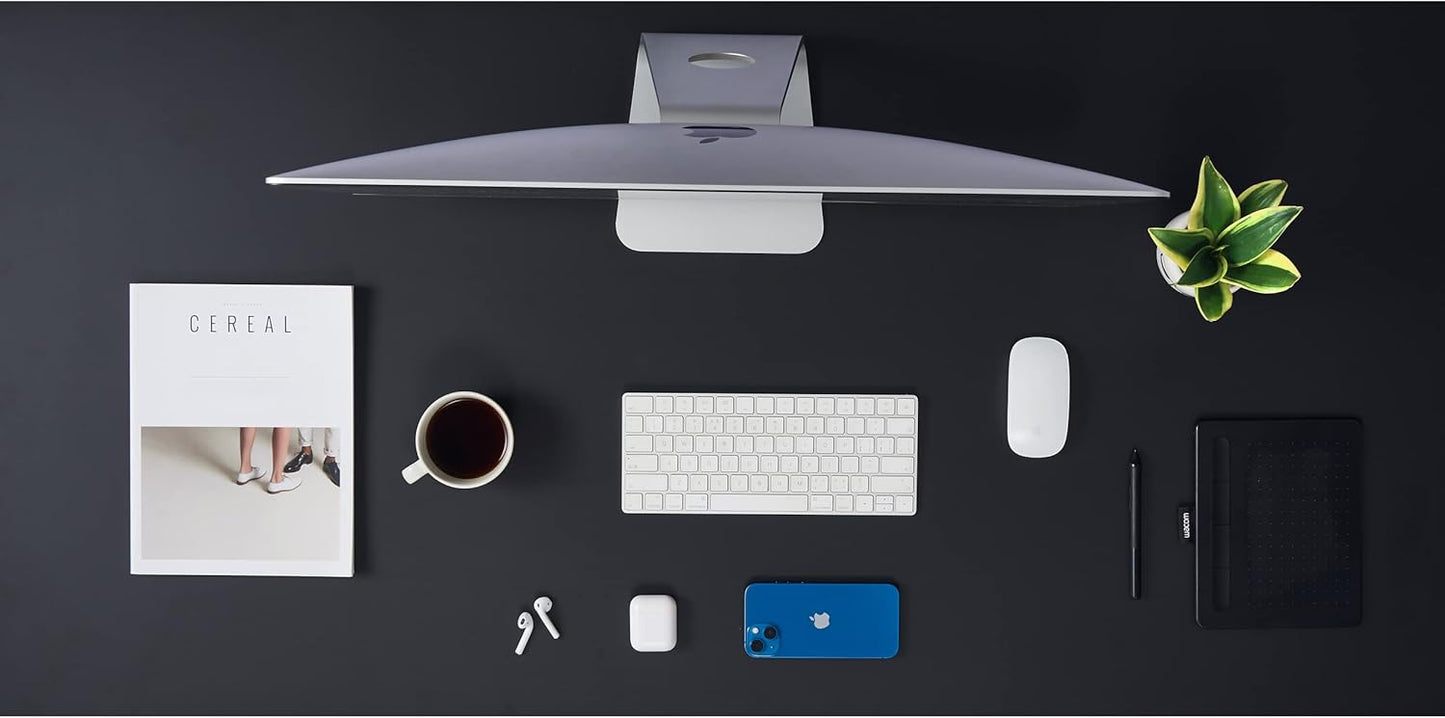 Kaboon 45x20 inch Black Table Top Universal, Solid One-Piece Desktop, Reversible Melamine Countertop, Double Desks, L-Desk DIY