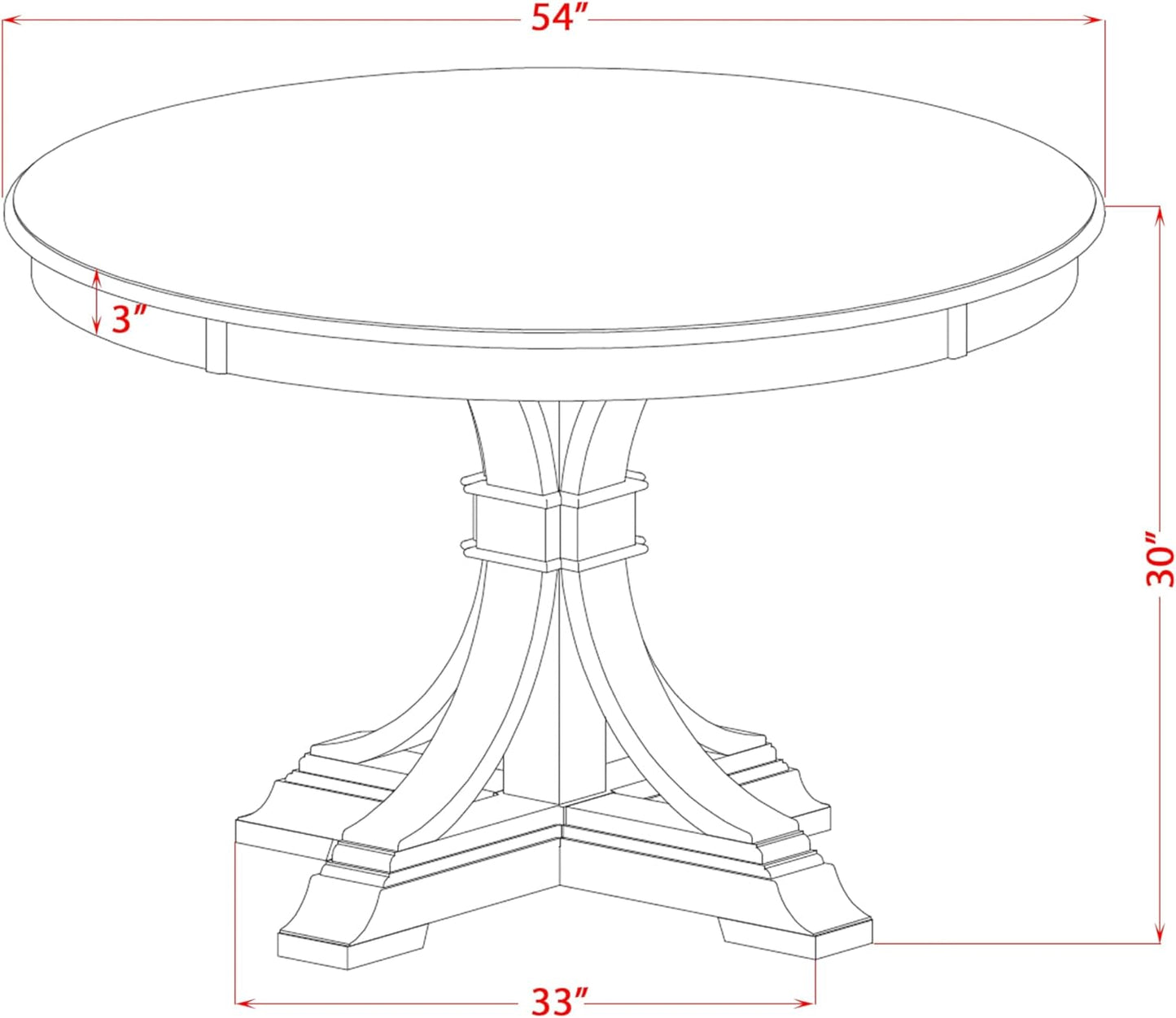 F57-11-TP - Modern Kitchen Table with Acacia Wood Round Tabletop, Sand Blasted Black Finish