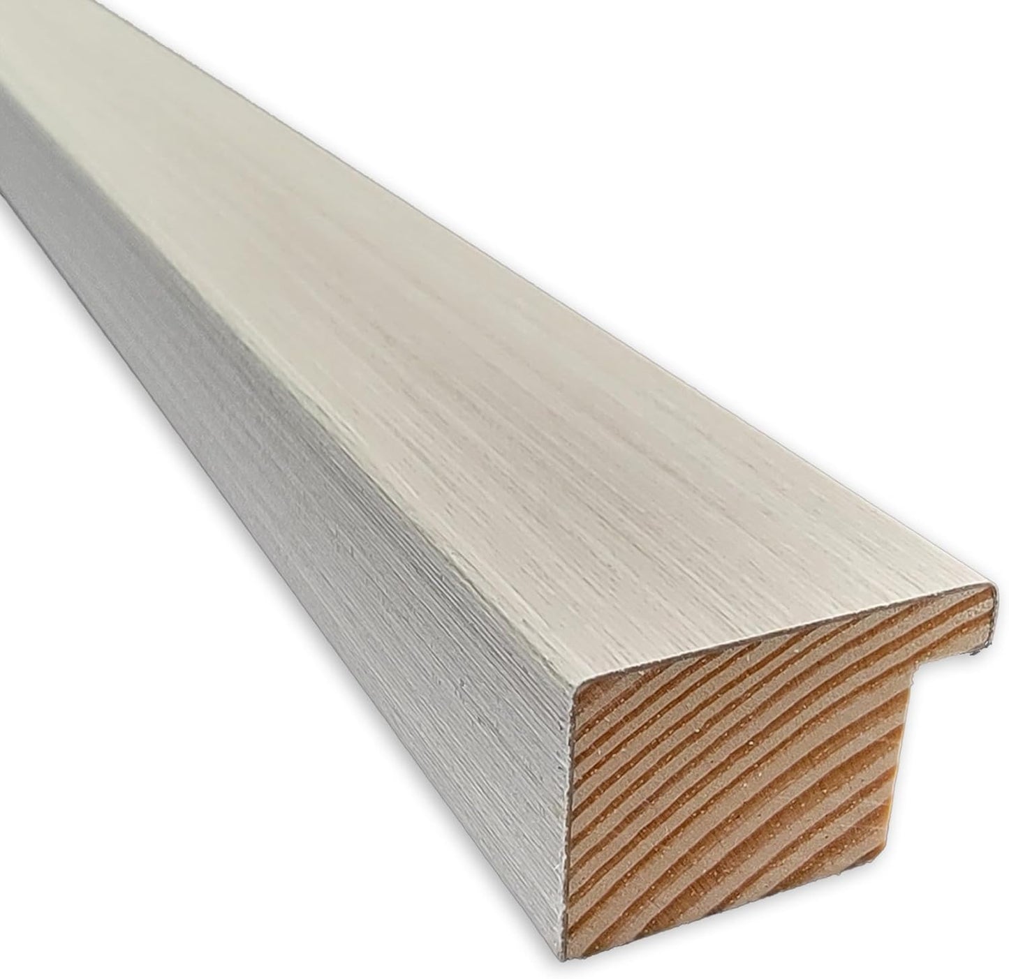 Amanti Art Grey Wall Mirror 24x30 Woodgrain Stripe Grey Rectangle Bathroom Mirror for Wall Decor Living Room, Large Casual Wood Frame, Hangs Horizonally and Vertically, Bathroom Decor, Beveled Edge