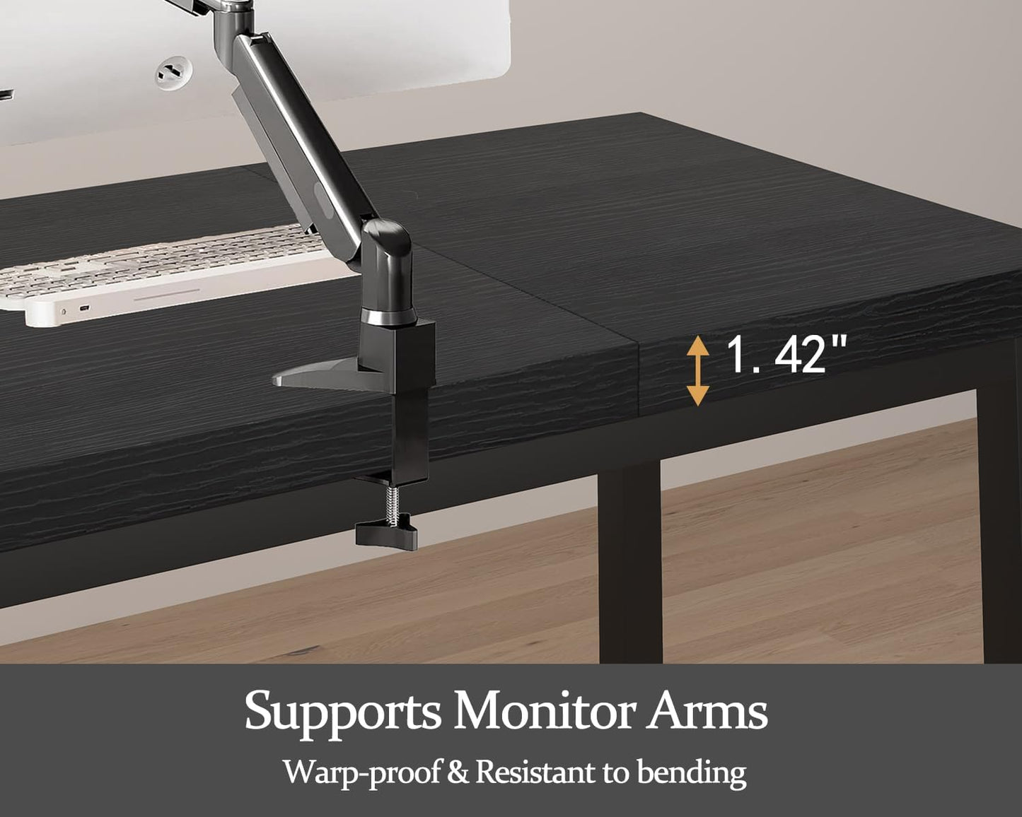 47.2 Inch Small Computer Desk, Home Office Desk, Modern Table for 2 Person Kids Student Gaming Computer Desk, Simple Office Table for Work,Craft,Writing,Studying, Etc., Black.