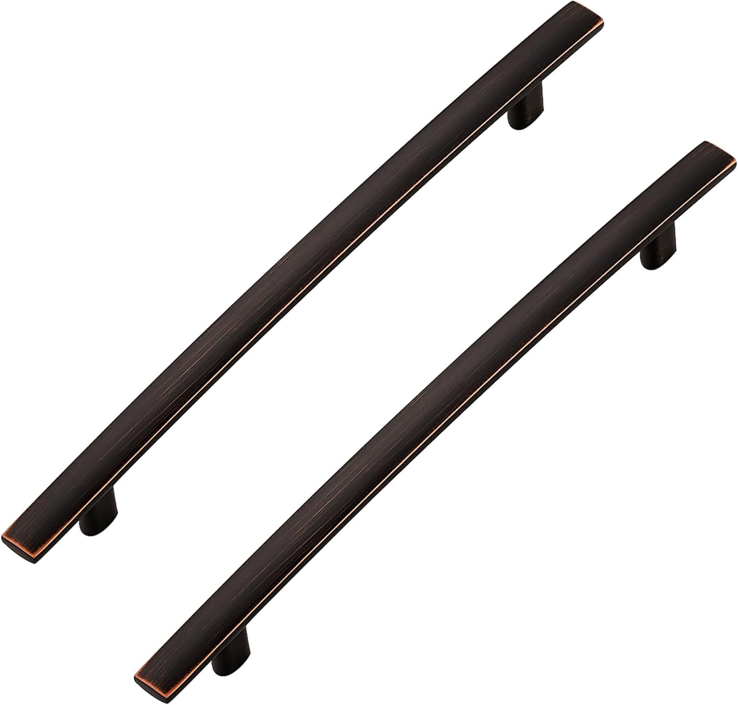 5 Pack Cabinet Handles 7.5" Hole Center - Curved Cabinet Pulls Oil Rubbed Bronze Drawer Pulls for Kitchen Cupboard Solid Hardware for Dresser Drawer Arch Hardware
