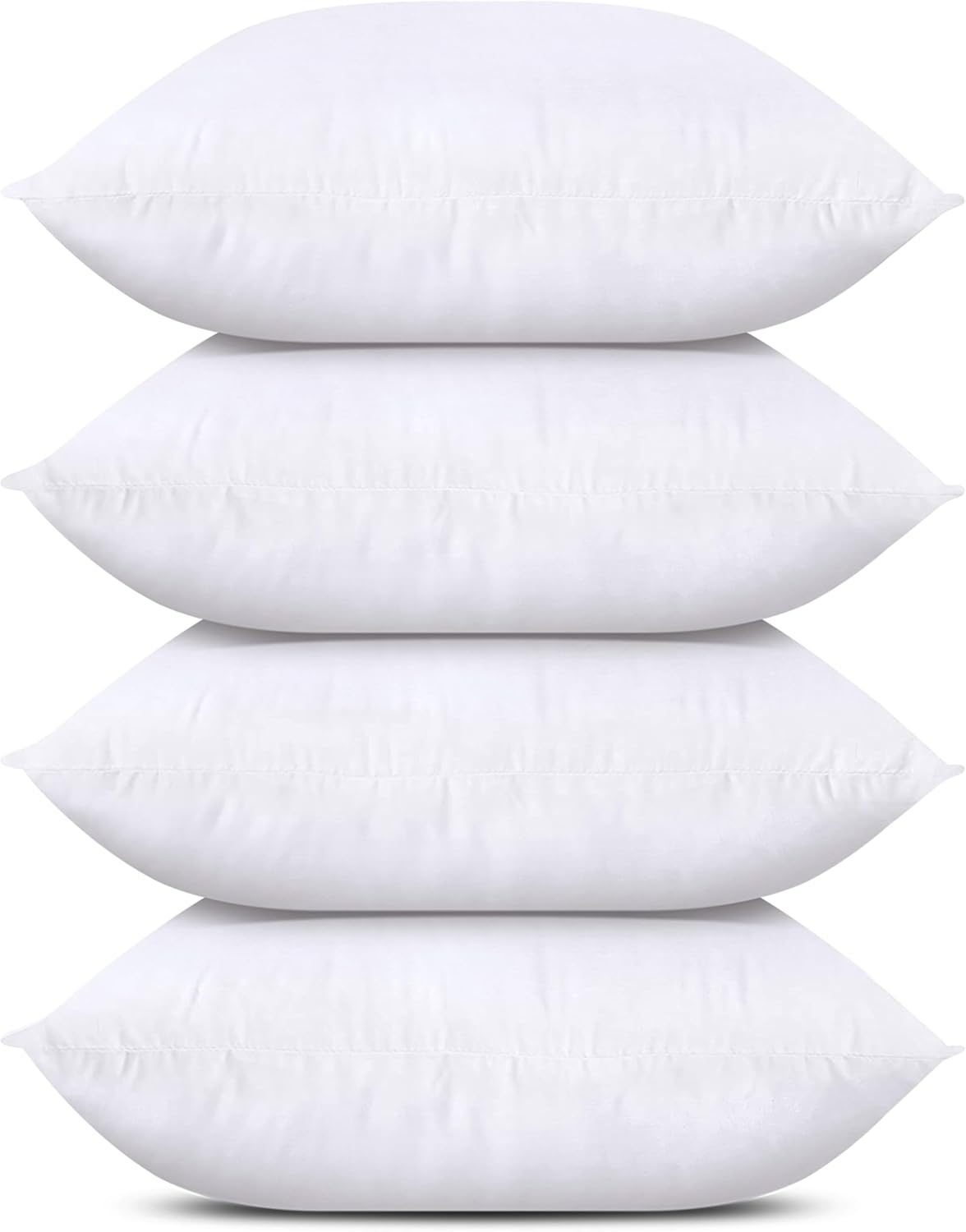 Utopia Bedding Throw Pillows (Set of 4, White), 24 x 24 Inches Pillows for Sofa, Bed and Couch Decorative Stuffer Pillows