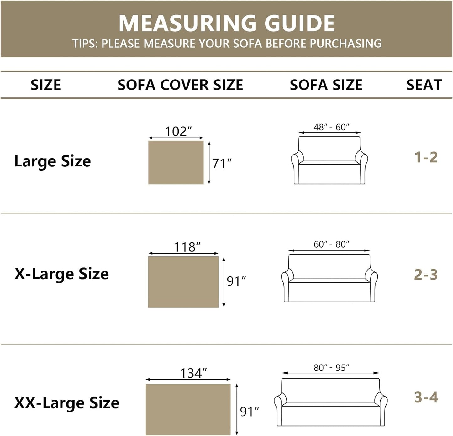 MYSKY HOME Boho Couch Cover Beige Sofa Covers with White Tassel Farmhouse Sofa Slipcover Simple Couch Protector for Dogs Chenille Sectional Couch Covers L Shaped Couch Cushion Covers, 91"x 134"