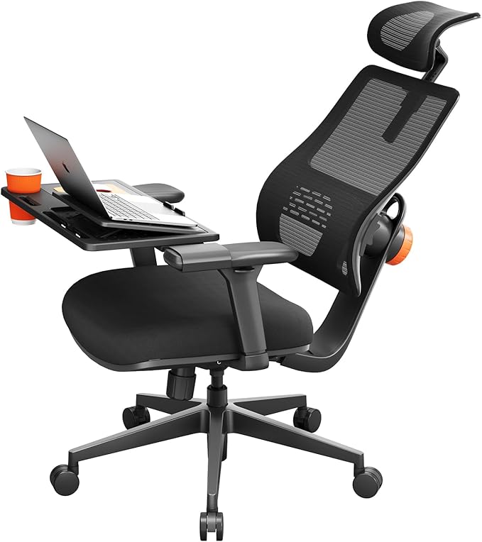 Newtral Ergonomic Office Chair with Adaptive Lumbar Support- High Back Desk Chair with Adjustable Headrest, 3D Armrest, Adjustable Seat Depth & Height, Home Office