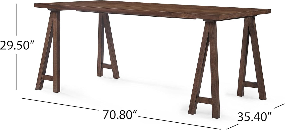 Christopher Knight Home Anthony Mid-Century Modern 7 Piece Dining Set, Dark Gray and Walnut