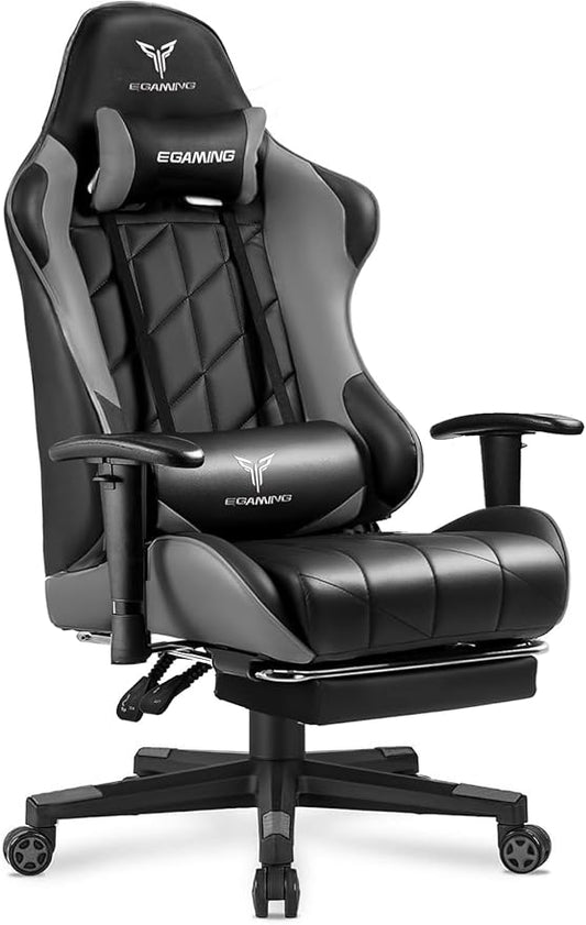 EXRACING Gaming Chair with 3D Adjustable Armrests, Cow Print Design, Ergonomic Office Chair with High Back, Computer Chair with Footrest,Comfy Diamond Stitching Sest, Game Chair for Adults