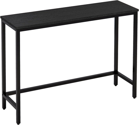 39.4” Console Table, Hallway Entrance Table Sofa Table Behind Couch, for Living Room, Entryway, Easy Assembly, Accent Table, Black