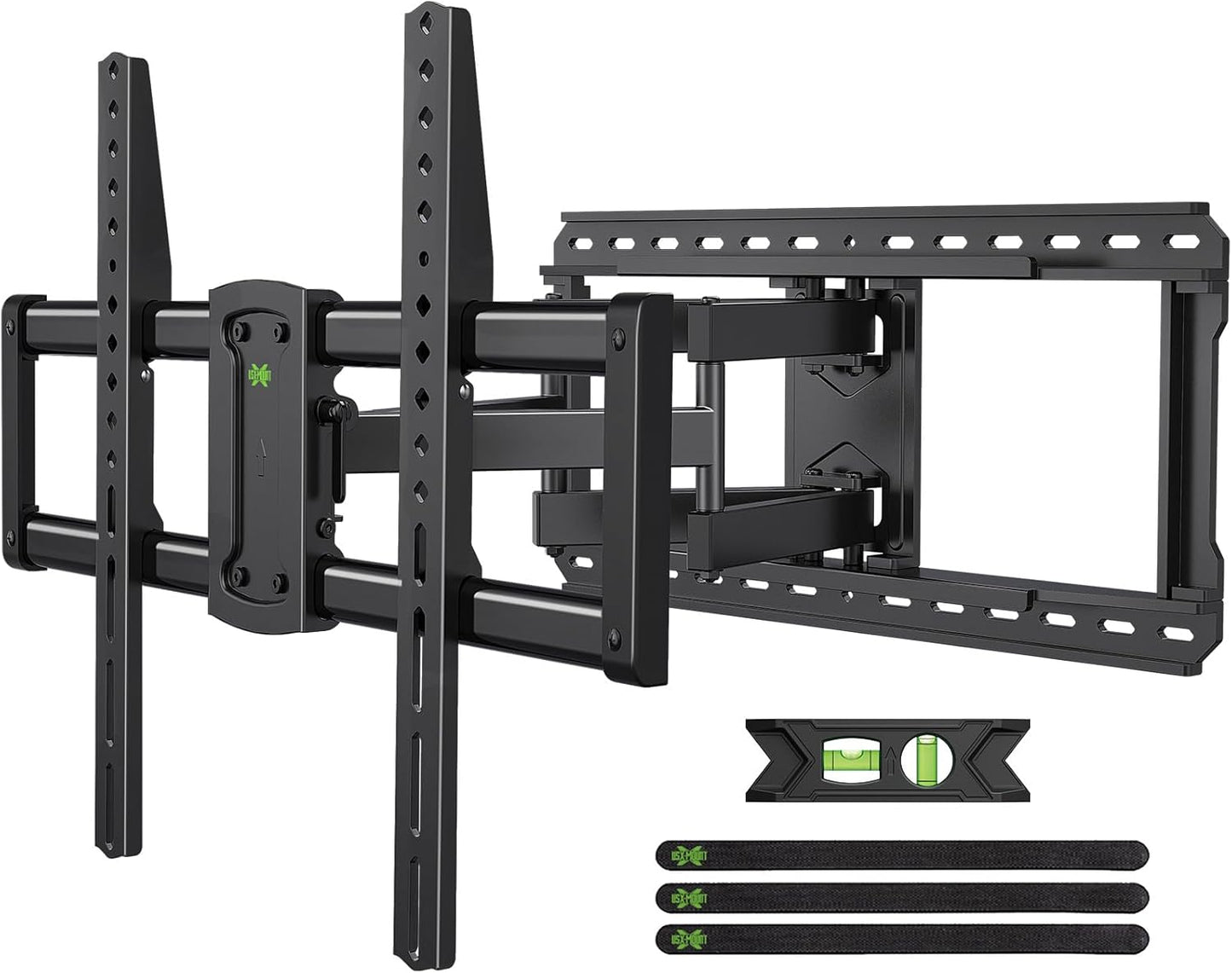 USX MOUNT Full Motion TV Wall Mount for Large TVs 42-95 Inch up to 150 lbs, Wall Mount TV Bracket with Swivel and Tilt, Fits 16",18", 24" Wood Studs, Max VESA 600x400mm Fit 65+ 75+ 85 86 90 TVs XML025