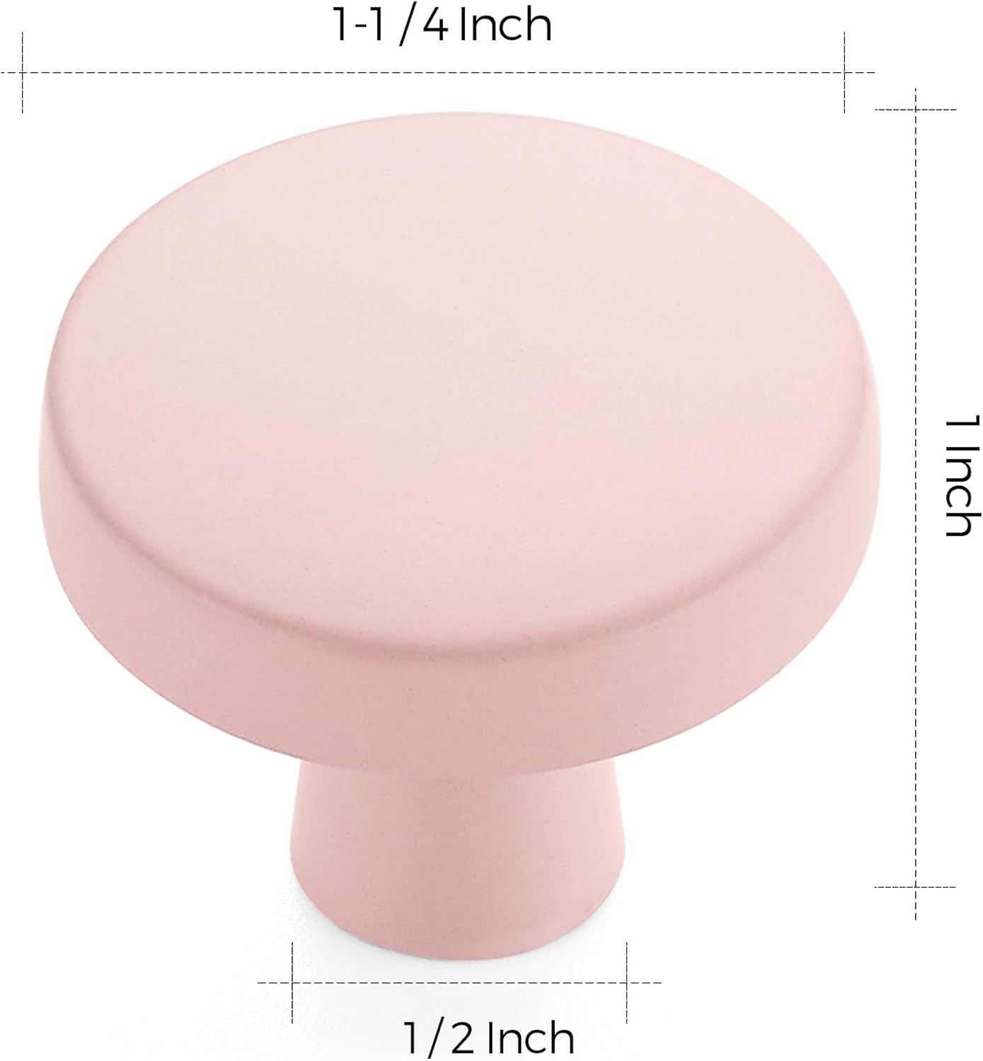 Ravinte 15 Pack Drawer Pulls 1-1/4 Inch Pink Kitchen Cabinet Knobs Solid Round Dresser Handles for Simple Cupboard Hardware