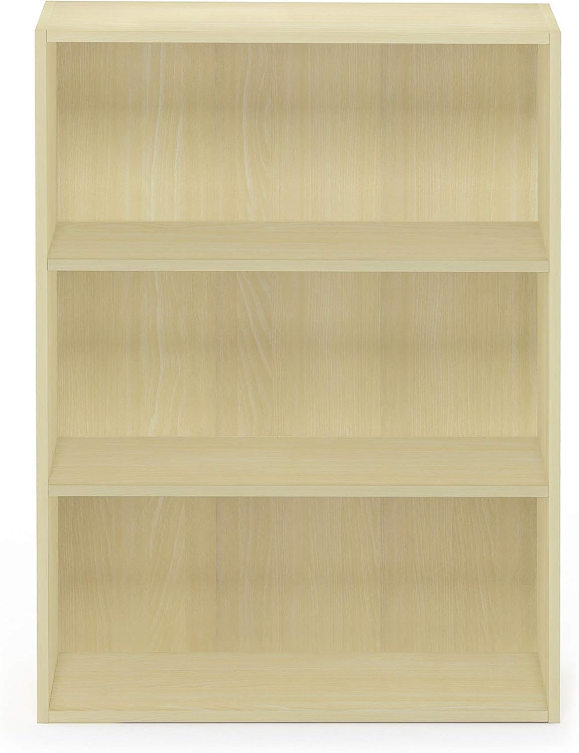 Furinno Pasir 3-Tier Open Shelf Bookcase, Maple