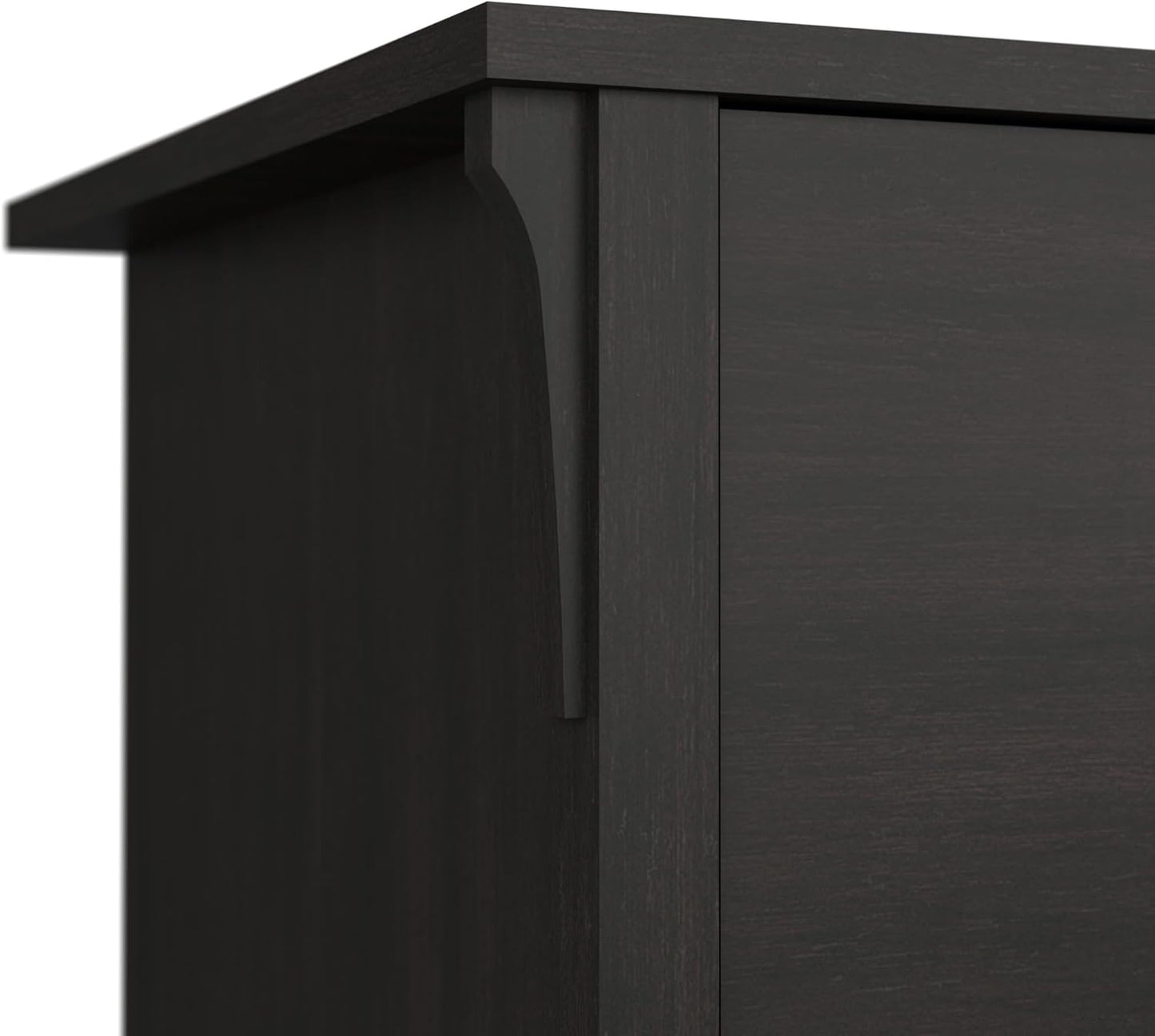 Bush Furniture Salinas 5 Shelf Bookcase In Vintage Black, Tall Bookshelf, Large Book Shelf For Living Room, Home Office, Or Entryway