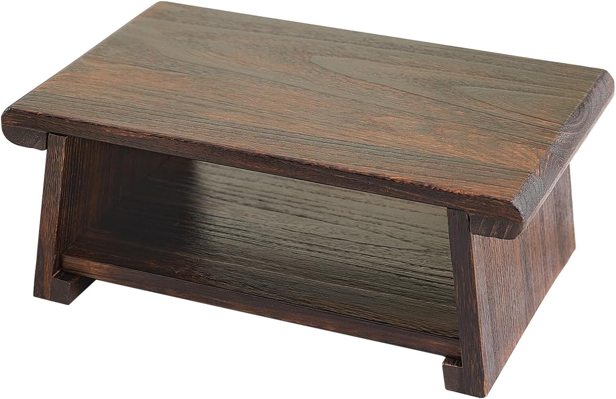 Folding Altar Table,Japanese Table for Sitting on The Floor,Low Wood Meditation Table,Foldable Floor Desk