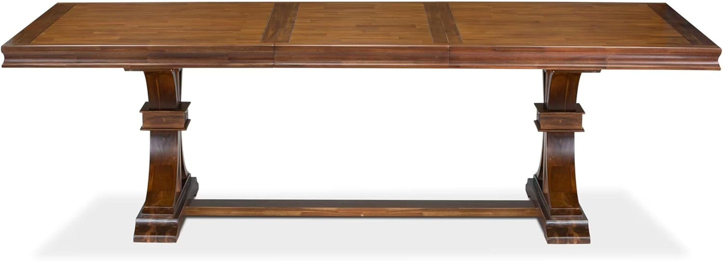 Luxe by East West Furniture - LKT-AWA-TP - a Dining Table with Removable Rectangular Tabletop – Antique Walnut
