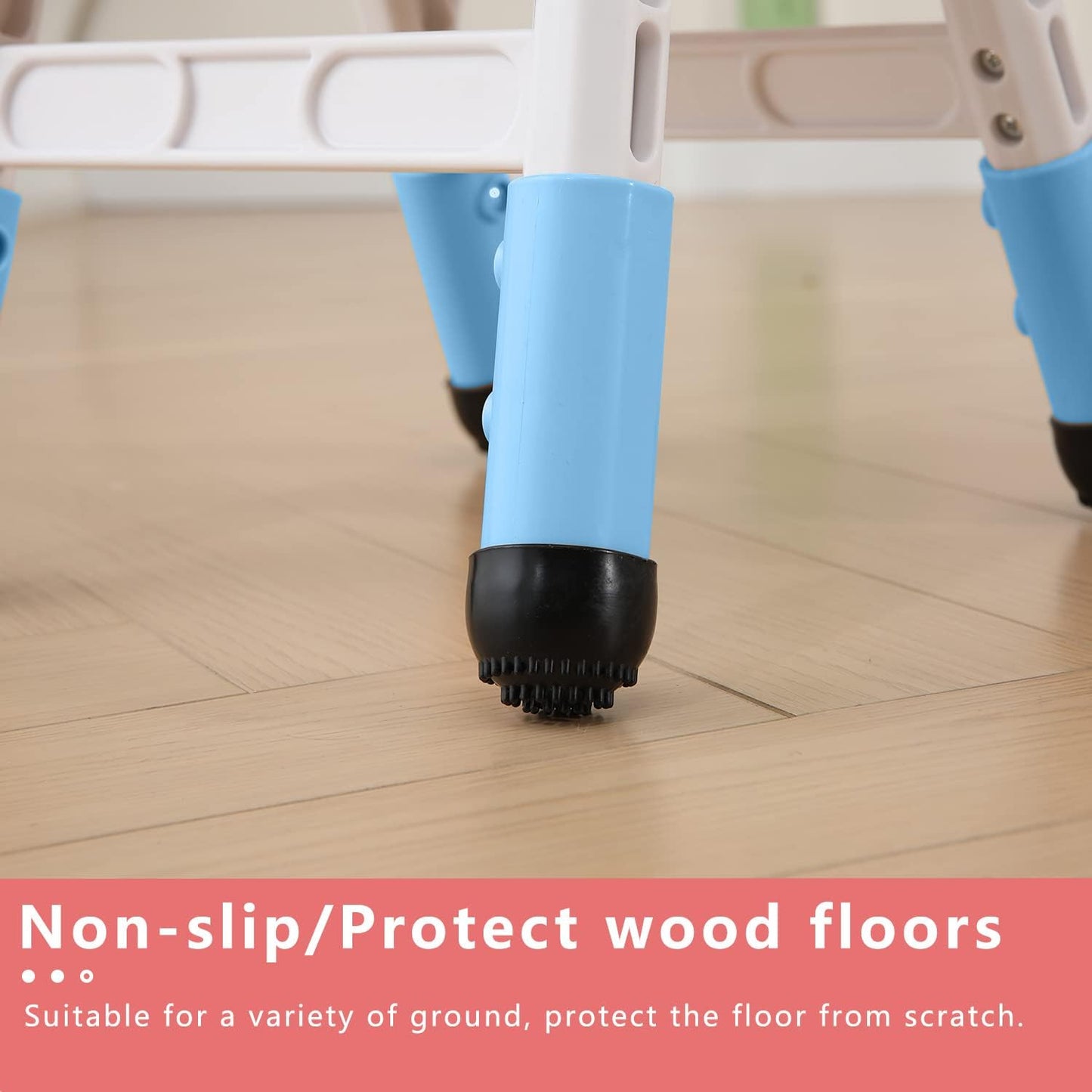 4 Piece Kids Chair Set 3 Levels Adjustable Stackable Kids Chairs Ideal for Playrooms, Schools, Daycares and Homes Washable and Easy to Clean Max Weight 220LB(Blue4-Piece Set)