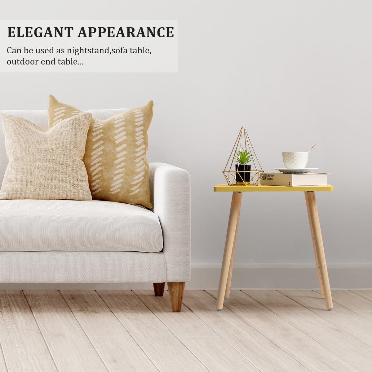 FORAOFUR Side Tables Living Room Set of 2, Small Wooden Table Accent Table Living Room, Bedroom, Accent Tables for Small Spaces, Easy Assembly