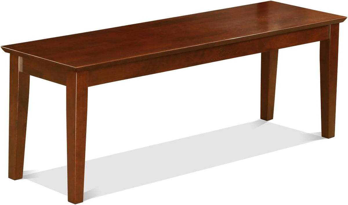 East West Furniture CAML5C-MAH-LC 5 Piece Dining Room Furniture Set Includes a Rectangle Kitchen Table and 2 Faux Leather Dining Chairs with 2 Benches, 36x60 Inch, Mahogany