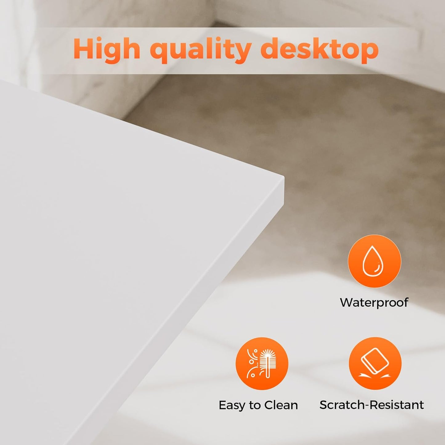 Rolling Computer Desk with Wheels, Gaming Desk for Small Spaces, Modern Simple Style Table for Home Office, Study Writing Table (Caster, White, 24 inch)