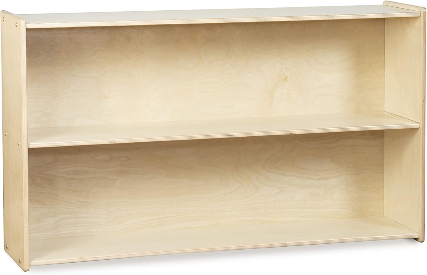 Daycare Shelves for Kids, Bookcase with 2 Shelves for Storage, Wood Furniture for Toddlers, Children, Montessori, Classroom, 47-inch Width