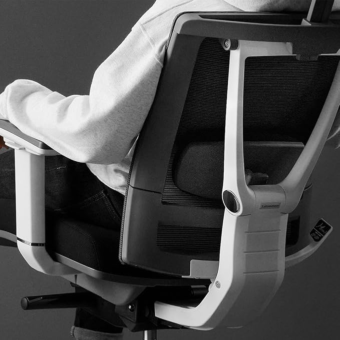 Autonomous ErgoChair Pro Ergonomic Office Chair Foam Black & White Adjustable Lumbar Support, Rolling Swivel - Home Office Desk Chairs with Wheels and Arms - Ergonomic Desk Chair Comfy for Gaming