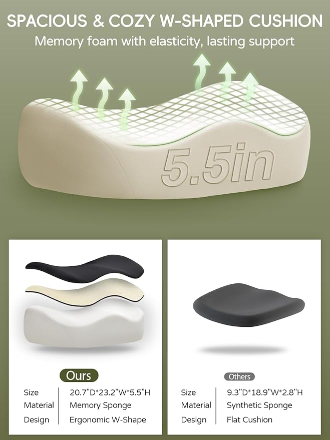 Office Chair 500lbs, Ergonomic Desk Chair with W Thick Cushion & 4D Armrest, Executive Mesh Desk Chair with Adjustable Lumbar Support, 2D Headrest, Swivel Task Chairs for Home Office Gaming, Black