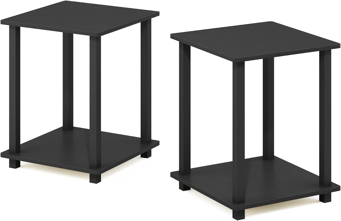 Furinno Simplistic Set of 2 End Table, Americano/Black