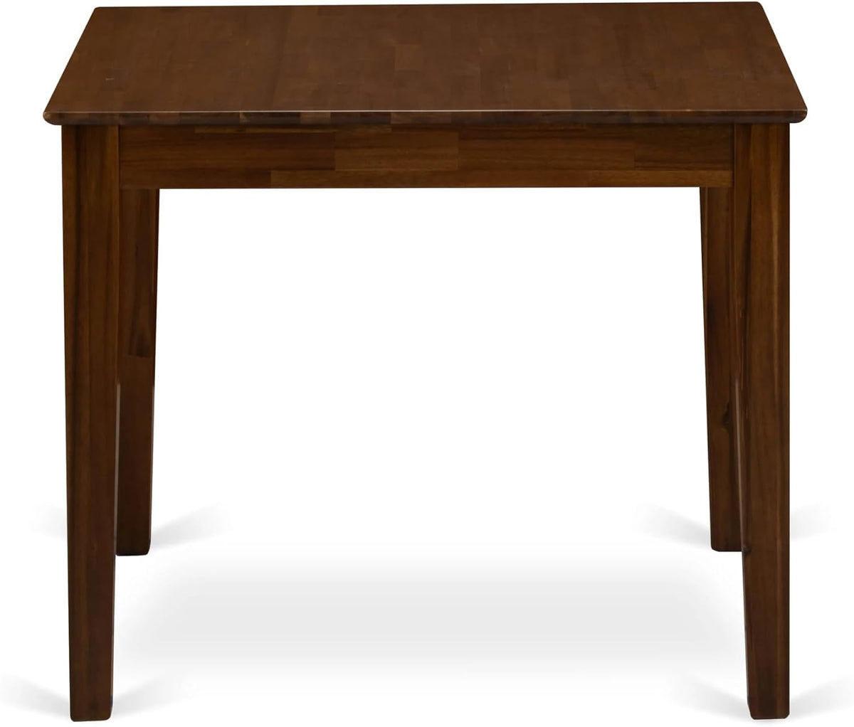 East West Furniture OXDA5-AWA-24 5 Piece Dining Table Set Consists of a Square Modern Kitchen Table and 4 Polyester Fabric Upholstered Parson Chairs, 36x36 Inch, Antique Walnut