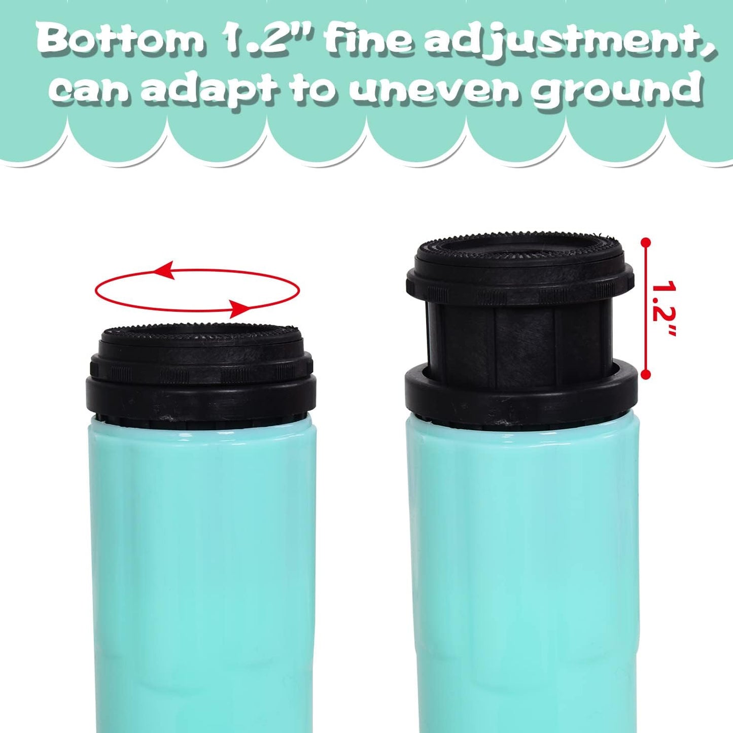 Children's Table and Chair Set Suitable for Boys and Girls Age 2-12 Height Adjustable Table top Can be Painted with 6 Seats Suitable for Family Learning Daily use (Mint Green)