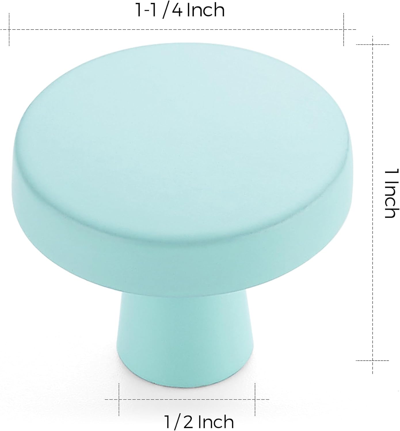 Ravinte 5 Pack Drawer Pulls 1-1/4 Inch Kitchen Cabinet Knobs Solid Round Dresser Drawer Knobs Green Dresser Knobs Drawer Knobs Simple Cabinet Hardware for Cupboard Drawer Pulls