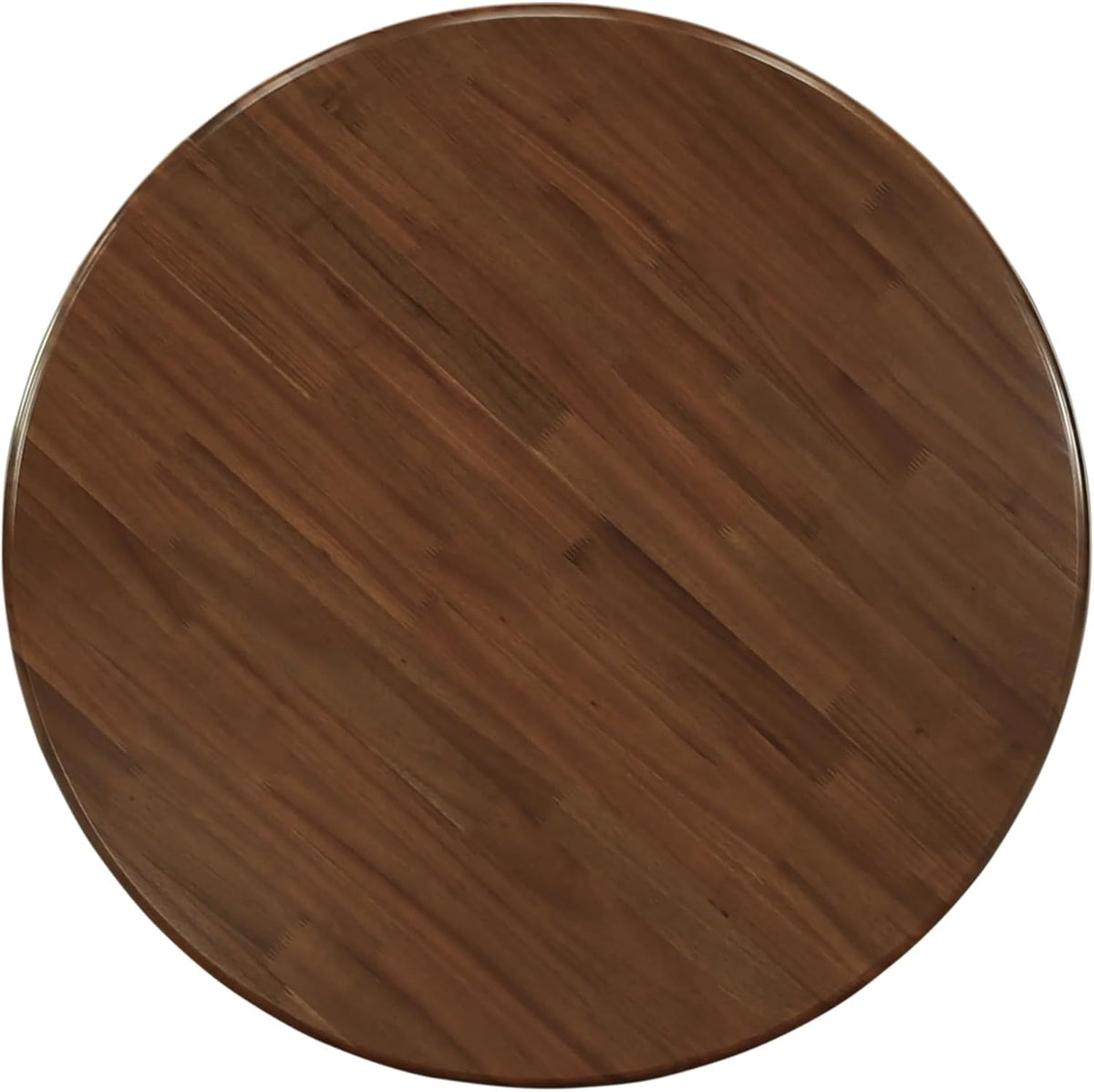 East West Furniture ANDA3-AWA-27 3 Piece Dining Room Table Set Consists of a Round Kitchen Table with Pedestal and 2 Polyester Fabric Parson Chairs, 36x36 Inch, Antique Walnut