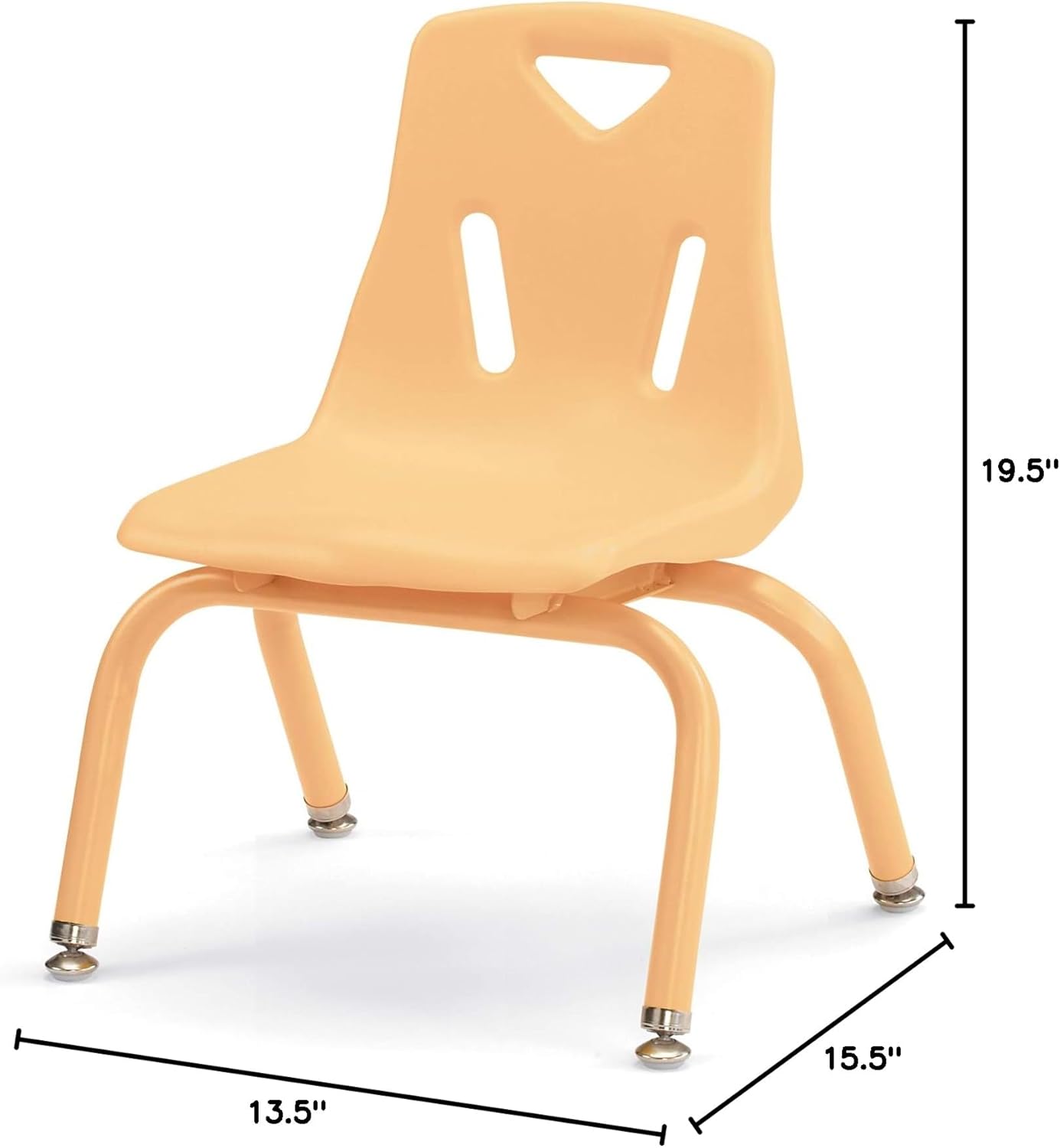 Berries Jonti-Craft 8120JC6251 Stacking Chairs with Powder-Coated Legs, 10" Height, Camel, Pack of 6