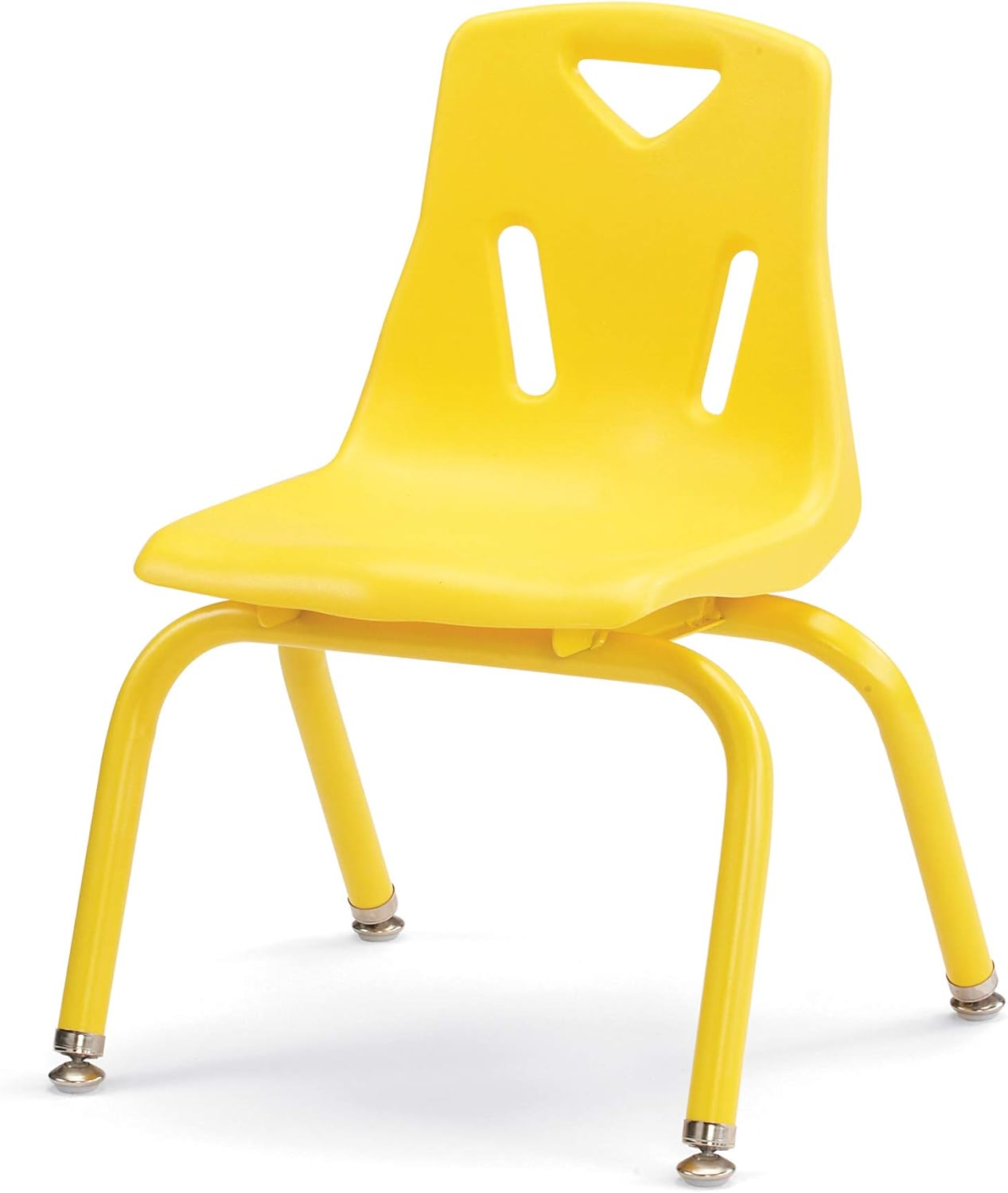 Berries Jonti-Craft 8122JC6007 Stacking Chairs with Powder-Coated Legs, 12" Height, Yellow, Pack of 6