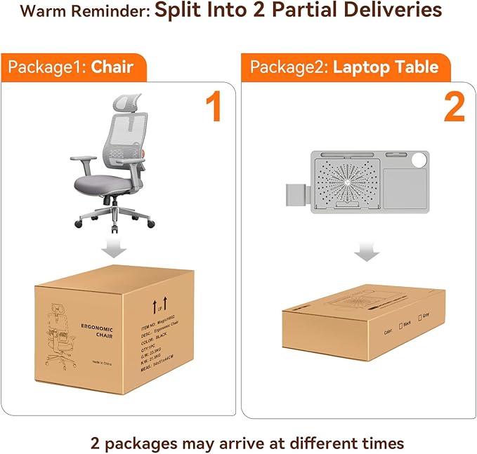 Newtral Ergonomic Office Chair with Adaptive Lumbar Support- High Back Desk Chair with Adjustable Headrest, 3D Armrest, Adjustable Seat Depth & Height, Home Office