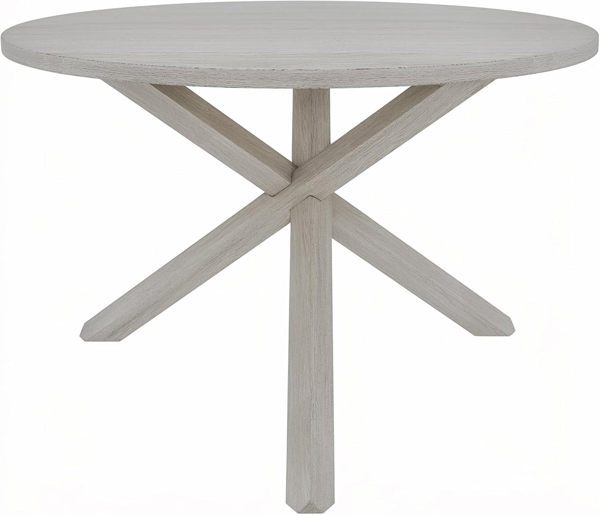 Peatuk Round Solid Wood Dining Table, Part of Dining Table Set, Mix and Match Table, Chair Sold Separately for Dining Room, Kitchen, Grey