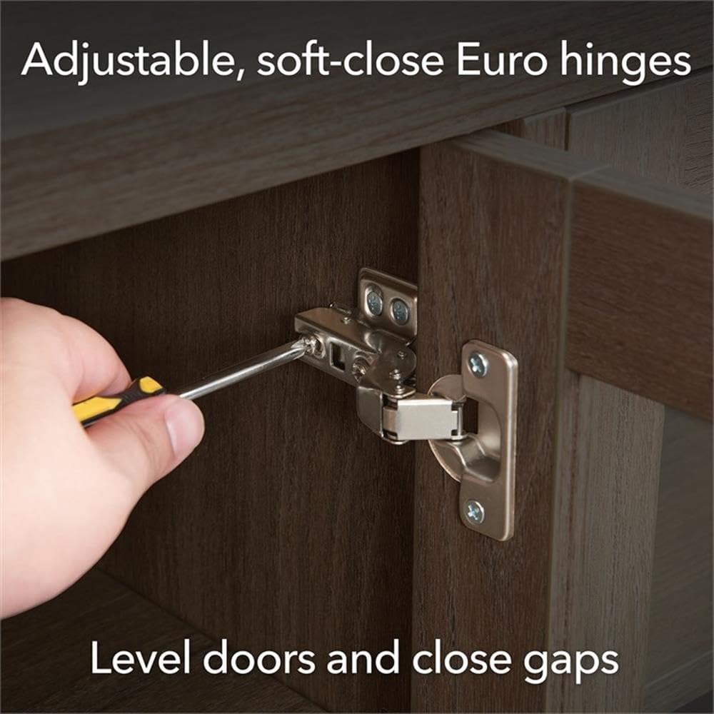 Henn&Hart Rectangular TV Stand for TV's up to 65" in Alder Brown, TV Stands for the Living Room