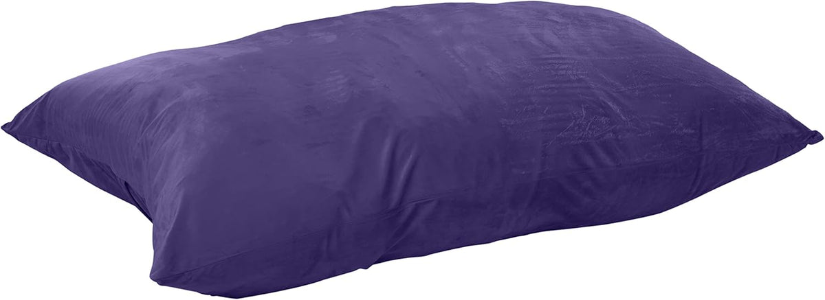 Sofa Sack Bean Bag Chair Cover Only, for Adults and Kids, Without Filling Comfy Fluffy Round or Oval Beanbag Chair Cover Replacement, Lazy Sofa Cover for Reading Chair or Floor Chair, 5-Foot, Purple