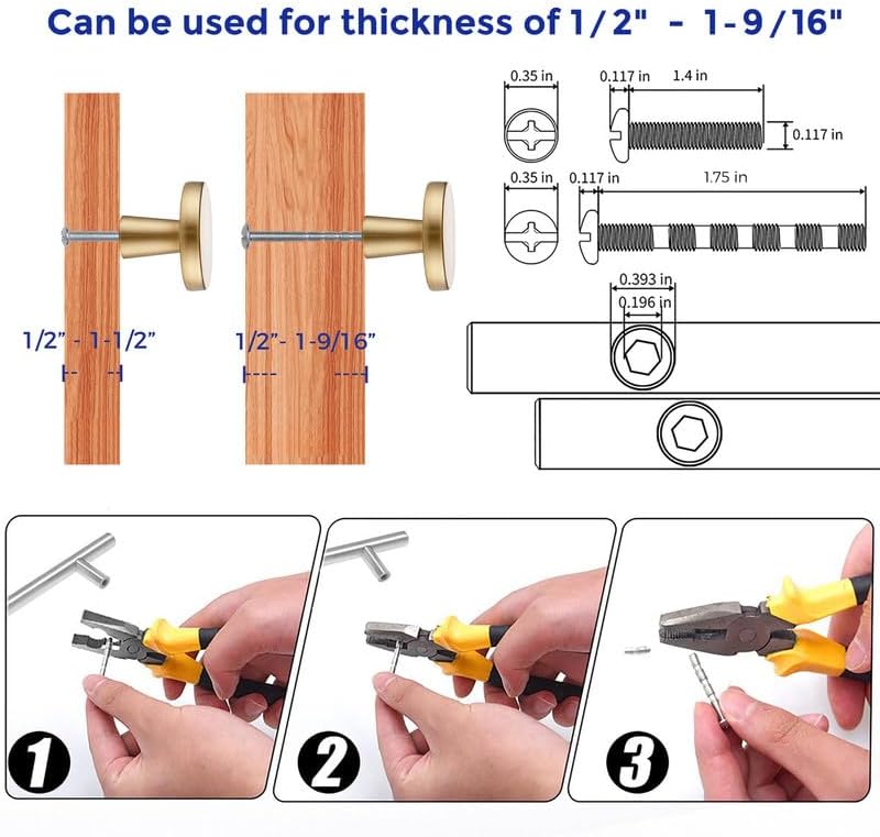 Ravinte 15 Pack Drawer Pulls 1-1/4 Inch Kitchen Cabinet Knobs Solid Round Dresser Drawer Knobs Champagne Bronze Drawer Knobs Dresser Knobs Simple Cabinet Hardware for Cupboard Drawer Pulls
