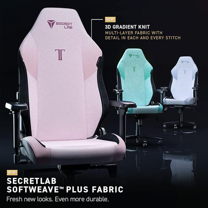 Secretlab Titan Evo Frost Blue Gaming Chair - Reclining - Ergonomic & Comfortable Computer Chair with 4D Armrests - Magnetic Head Pillow & 4-Way Lumbar Support - Small - Blue - Fabric