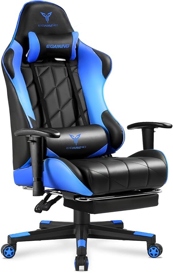EXRACING Gaming Chair with 3D Adjustable Armrests, Cow Print Design, Ergonomic Office Chair with High Back, Computer Chair with Footrest,Comfy Diamond Stitching Sest, Game Chair for Adults