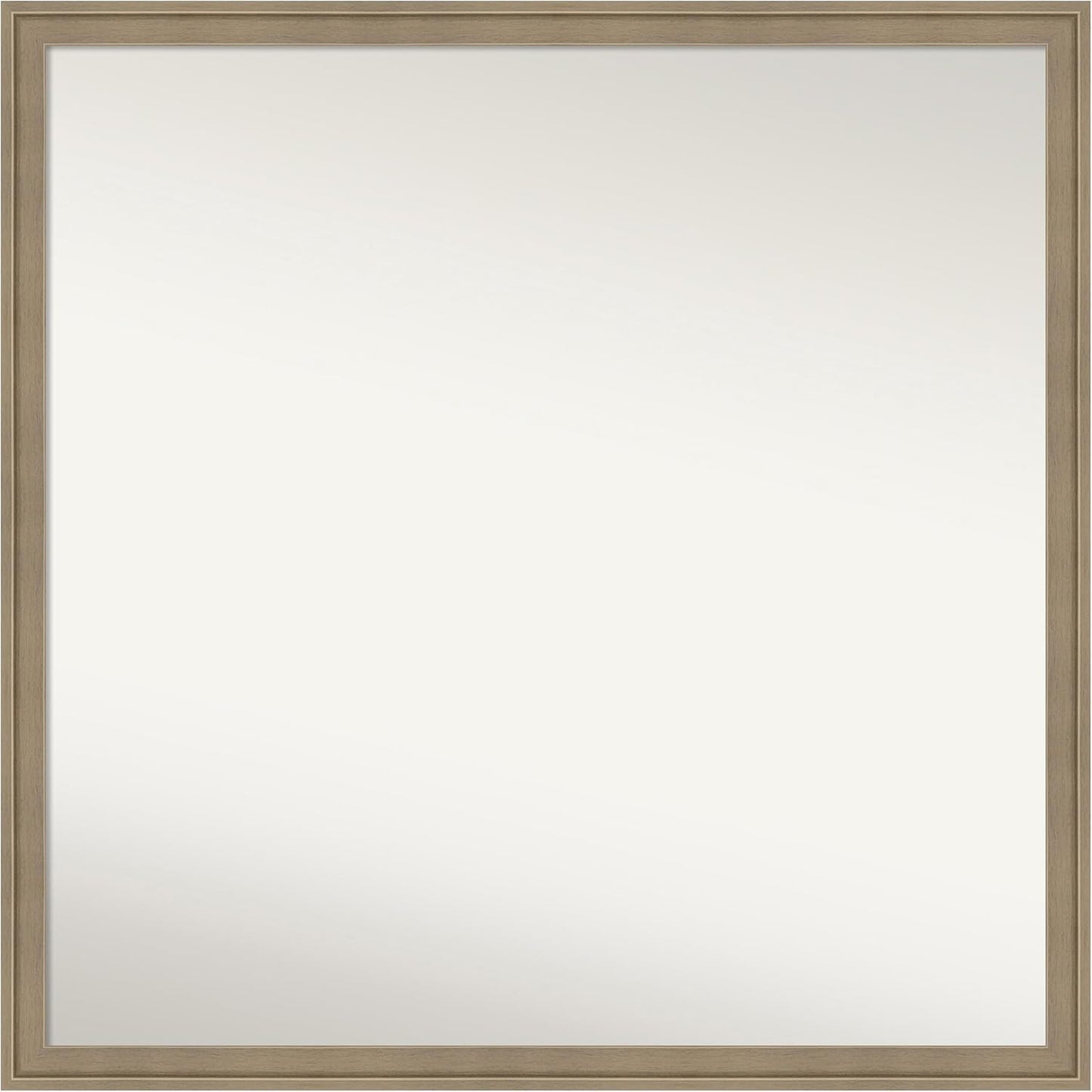Amanti Art Grey Bathroom Mirror for Over Sink, 28x28 Florence Grey Square Vanity Mirror, Large Casual Frame, Hangs Horizonally and Vertically, Bathroom Wall Decor, Non-Beveled Edge from WI, USA