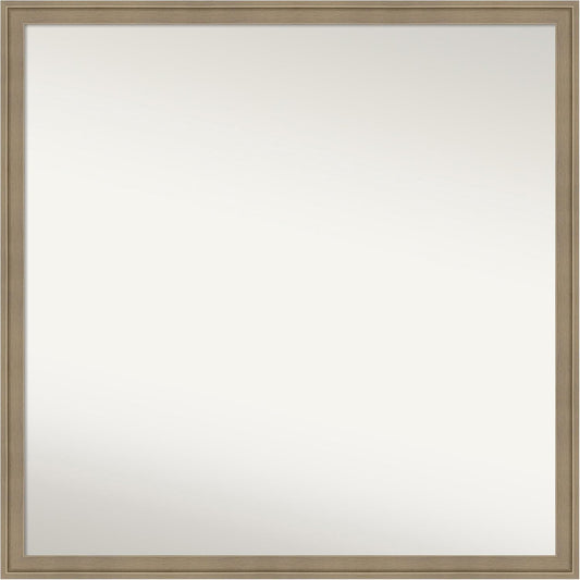 Amanti Art Grey Bathroom Mirror for Over Sink, 28x28 Florence Grey Square Vanity Mirror, Large Casual Frame, Hangs Horizonally and Vertically, Bathroom Wall Decor, Non-Beveled Edge from WI, USA