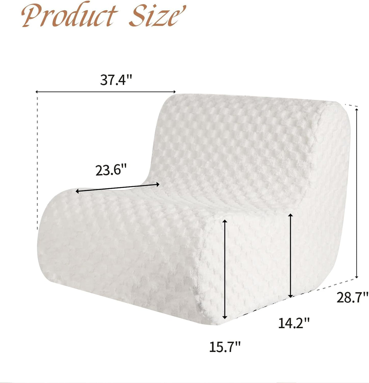 Bean Bag Chairs for Adults, Comfy Floor Sofa with Memory Foam, Giant Bean Bag Couch for Living Room Bedroom Dorm Office, Cream